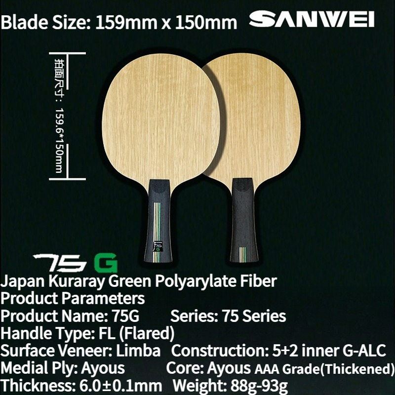NEW SANWEI 75G Inner Green-ALC - đánh giá và giá Table Tennis Xiom